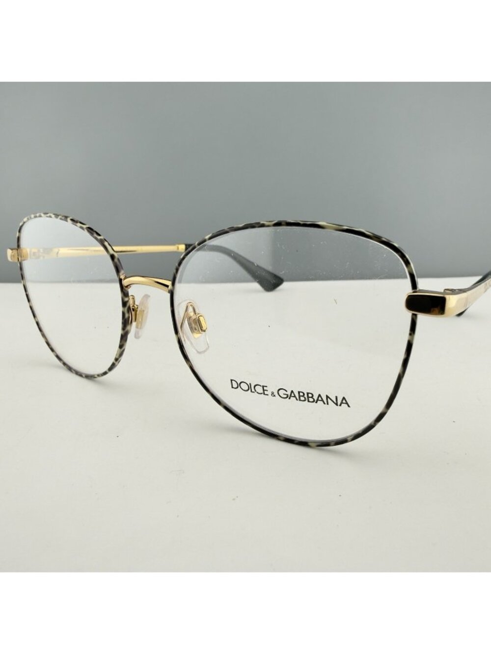 Dolce & Gabbana Eyeglasses Frames DG 1355 1365 Leopard Gold Black 54-17-145
